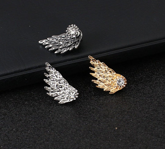 Angel Wings Women Earrings Inlaid Crystal Ear Jewelry Earring