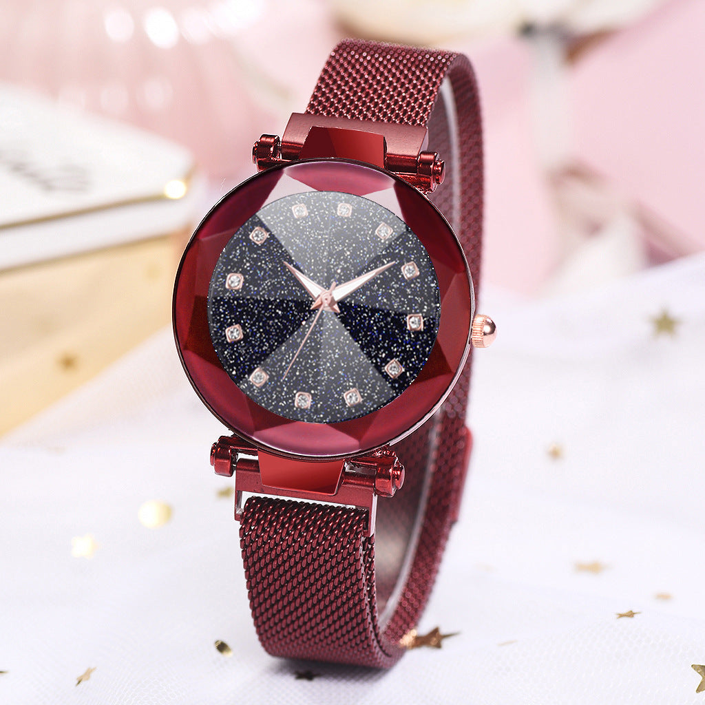 Starry Sky Face Ladies Casual Fashion Watch Set Bracelet Watch