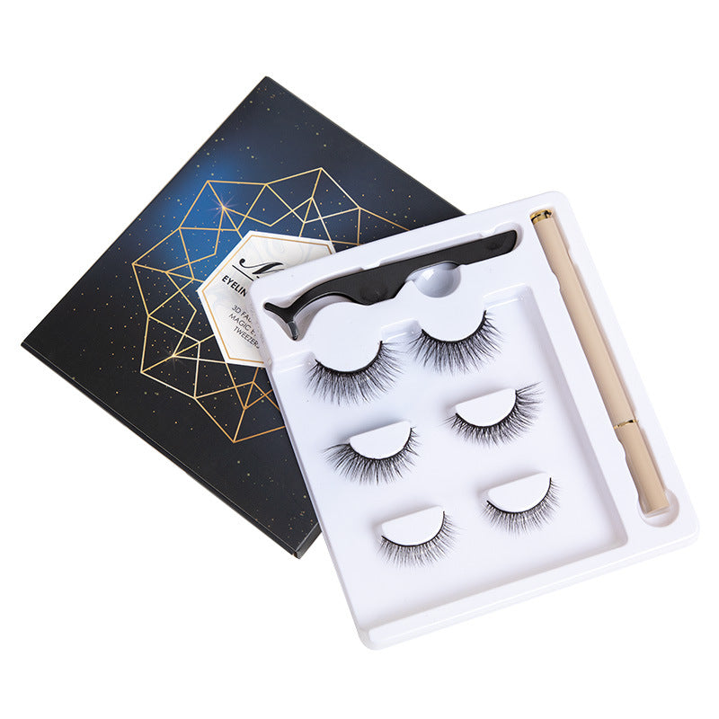 Natural Eyeliner Black Transparent Self-adhesive False Eyelashes