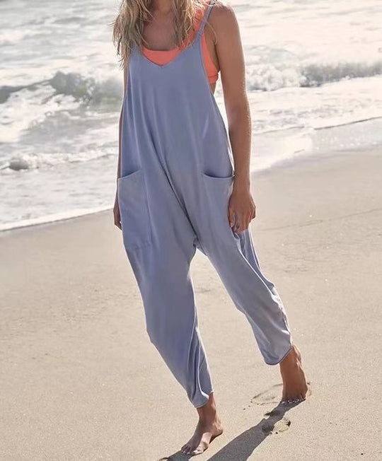 Women's Loose Sleeveless Jumpsuits Romper Jumpsuit