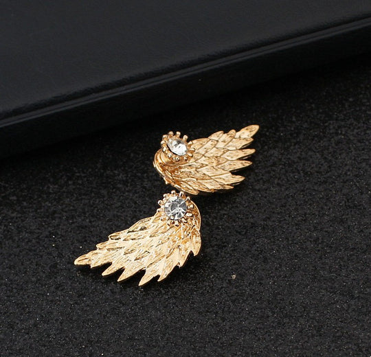 Angel Wings Women Earrings Inlaid Crystal Ear Jewelry Earring