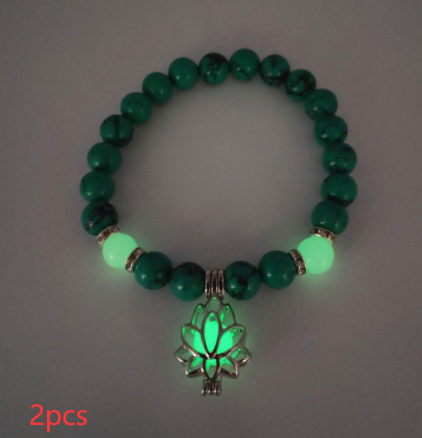 Energy Luminous Lotus Natural Stone Yoga Bracelet