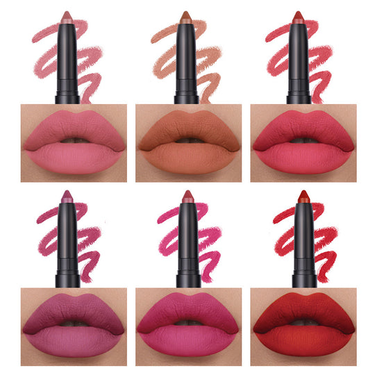 Langmanni Makeup Lipstick Set Of Six Matte Matte Lipsticks Lip Gloss Set