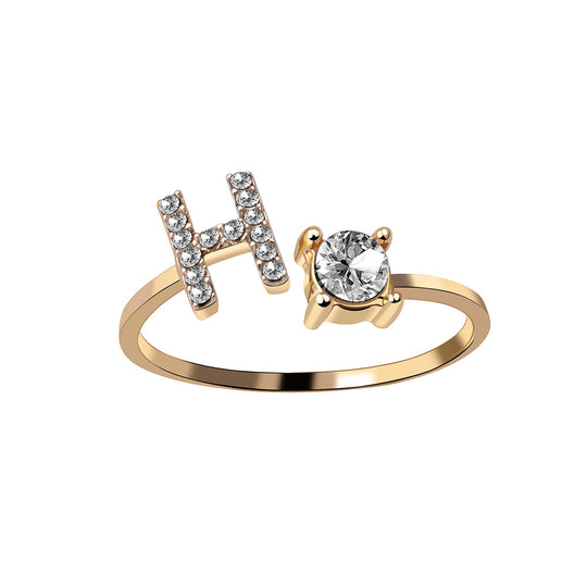 26 Initial Letter Ring Fashion Jewelry For Women Simple Elegant Jewelry