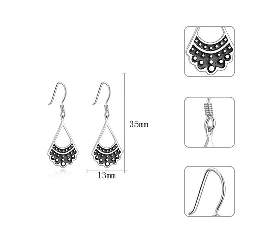 925 Silver Rbg Shaped Collar Earrings For Ruth Bader