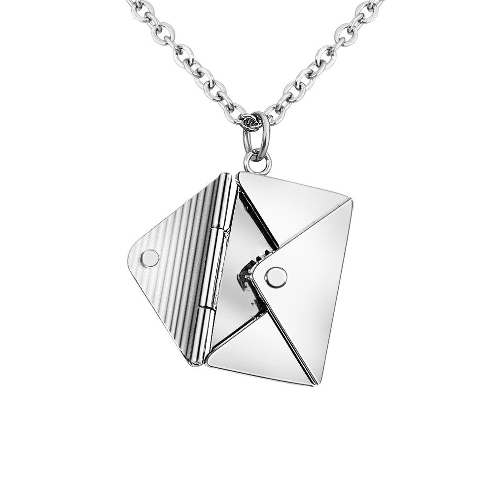 Fashion Jewelry Envelop Necklace Women Lover Letter Pendant