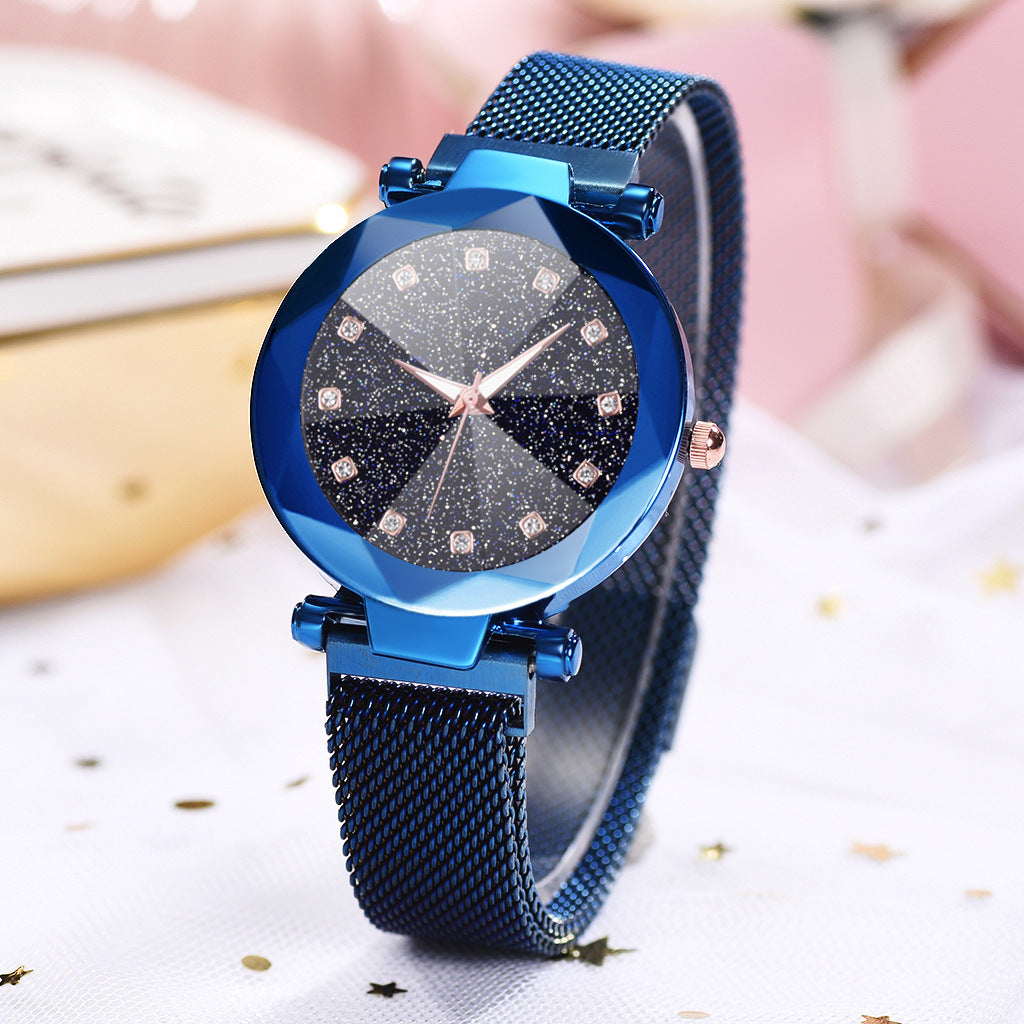 Starry Sky Face Ladies Casual Fashion Watch Set Bracelet Watch