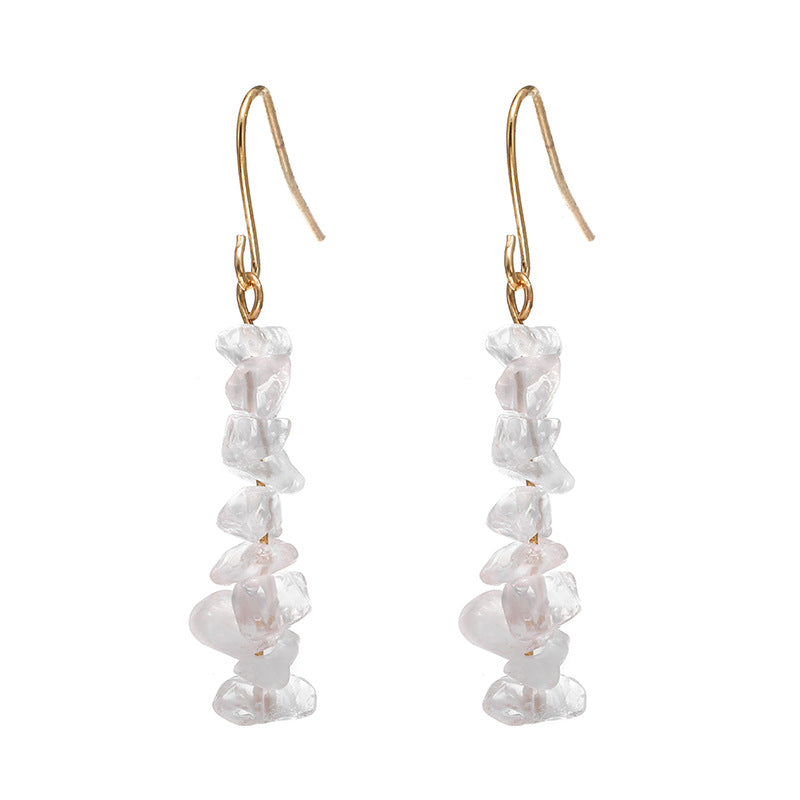 New Natural Crystal Stone Women's Earrings