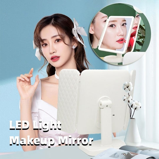 180 Rotation Adjustable Touch Dimmer Table Makeup Mirror